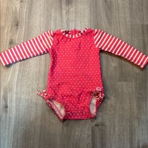 NWOT Ruffle Butts Long Sleeve One Piece Rash Guard Swim Suit